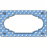 Light Blue White Polka Dot Metal Novelty License Plate LP-4360 4" x 2.2" (MLP)