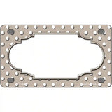 Scallop Tan White Polka Dot Metal Novelty License Plate 4" x 2.2" (MLP)