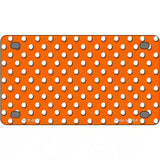 Orange White Polka Dot Metal Novelty License Plate LP-4370 4" x 2.2" (MLP)