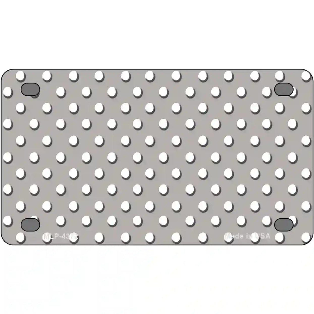 Grey White Polka Dot Metal Novelty License Plate LP-4372 4" x 2.2" (MLP)