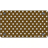 Brown White Polka Dot Metal Novelty License Plate LP-4374 4" x 2.2" (MLP)