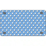 Light Blue White Polka Dot Metal Novelty License Plate LP-4375 4" x 2.2" (MLP)