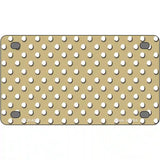 Gold White Polka Dot Metal Novelty License Plate LP-4378 4" x 2.2" (MLP)