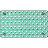 Mint White Polka Dot Metal Novelty License Plate LP-4379 4" x 2.2" (MLP)