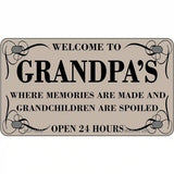 Welcome To Grandpas Metal Novelty License Plate 4" x 2.2" (MLP)
