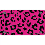 Pink Black Cheetah Metal Novelty License Plate 4" x 2.2" (MLP)
