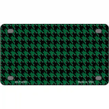 Green Black Houndstooth Metal Novelty License Plate 4" x 2.2" (MLP)