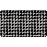 Grey Black Houndstooth Metal Novelty License Plate 4" x 2.2" (MLP)