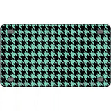 Mint Black Houndstooth Metal Novelty License Plate 4" x 2.2" (MLP)