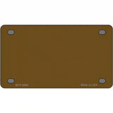 Brown Solid Metal Novelty License Plate 4" x 2.2" (MLP)