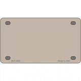 Tan Solid Metal Novelty License Plate 4" x 2.2" (MLP)