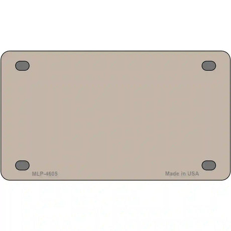 Tan Solid Metal Novelty License Plate 4" x 2.2" (MLP)