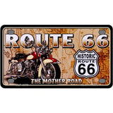 Route 66 Mother Road Metal Novelty License Plate 4" x 2.2" (MLP)