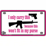 I Carry This Gun Metal Novelty License Plate 4" x 2.2" (MLP)