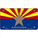 Arizona State Flag Metal Novelty License Plate 4" x 2.2" (MLP)