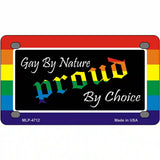 Gay By Nature Metal Novelty License Plate 4" x 2.2" (MLP)