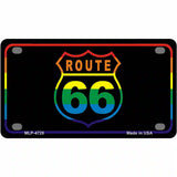 Route 66 Metal Novelty License Plate 4" x 2.2" (MLP)