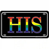 His Rainbow Metal Novelty License Plate 4" x 2.2" (MLP)