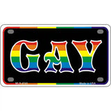 Gay Metal Novelty License Plate 4" x 2.2" (MLP)