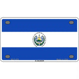 El Salvador Flag Metal Novelty License Plate 4" x 2.2" (MLP)