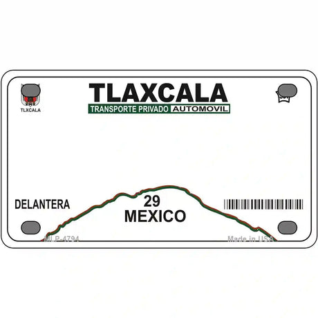 Tlaxcala Mexico Novelty Metal License Plate 4" x 2.2" (MLP)