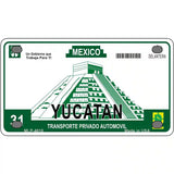 Yucatan Mexico Novelty Metal License Plate 4" x 2.2" (MLP)