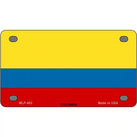 Colombia Flag Metal Novelty License Plate 4" x 2.2" (MLP)