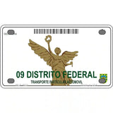 Distrito Federal Mexico Novelty Metal License Plate 4" x 2.2" (MLP)