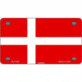 Denmark Flag Metal Novelty License Plate 4" x 2.2" (MLP)