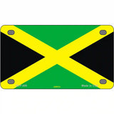 Jamaica Flag Metal Novelty License Plate 4" x 2.2" (MLP)