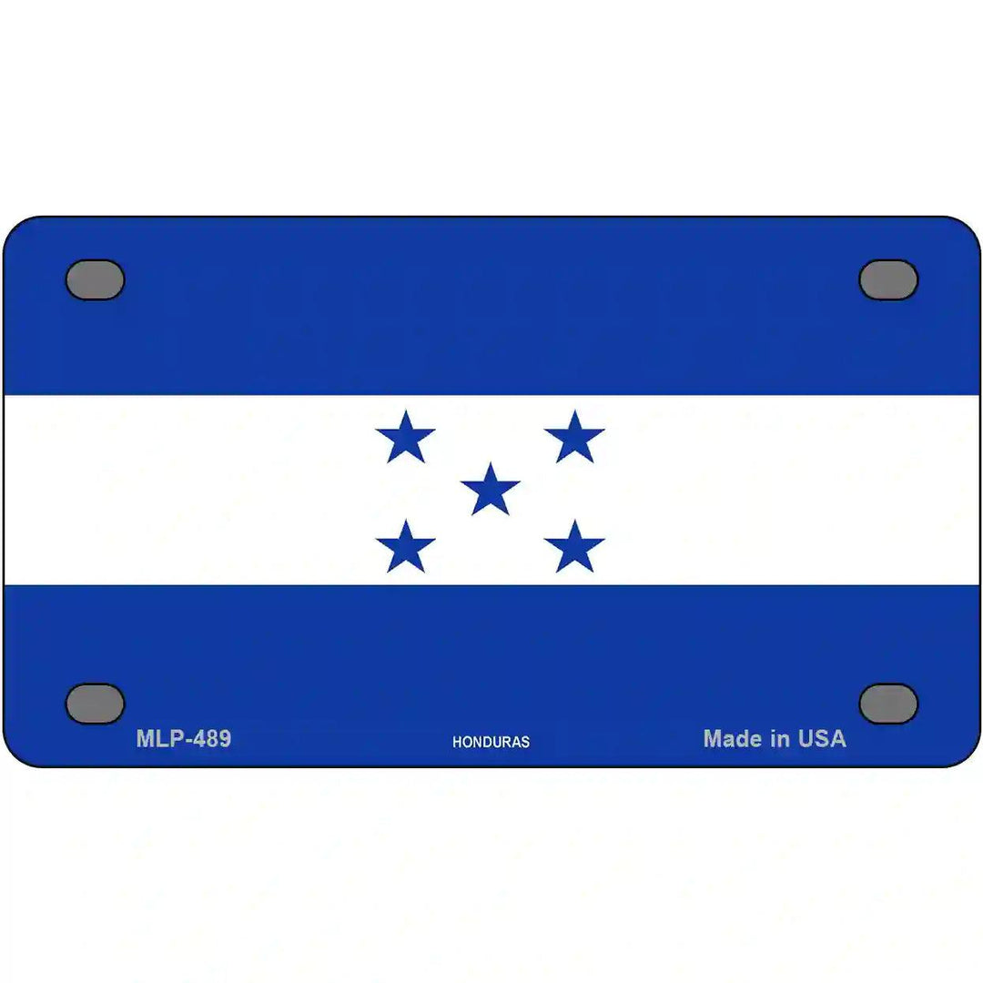 Honduras Flag Metal Novelty License Plate 4" x 2.2" (MLP)