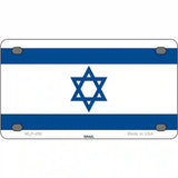 Israel Flag Metal Novelty License Plate 4" x 2.2" (MLP)