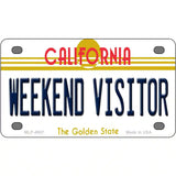Weekend Vistor California Novelty Metal License Plate 4" x 2.2" (MLP)