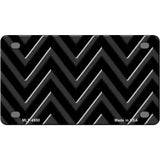 Black Light Black Chevron Metal Novelty License Plate 4" x 2.2" (MLP)