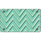 Mint Light Mint Chevron Metal Novelty License Plate 4" x 2.2" (MLP)