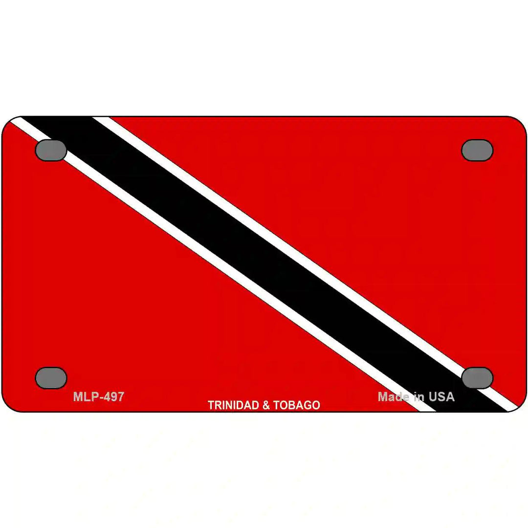 Trinidad Tobago Flag Metal Novelty License Plate 4" x 2.2" (MLP)