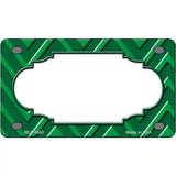 Green Light Green Scallop Chevron Metal Novelty License Plate 4" x 2.2" (MLP)