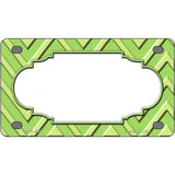 Lime Green Lighter Lime Green Scallop Chevron Metal Novelty License Plate 4" x 2.2" (MLP)