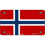 Norway Flag Metal Novelty License Plate 4" x 2.2" (MLP)
