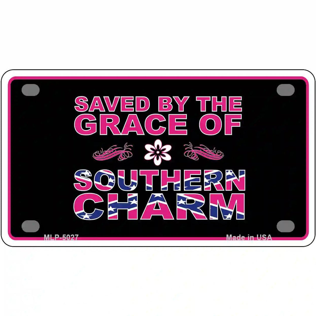 Southern Charm Metal Novelty License Plate 4" x 2.2" (MLP)