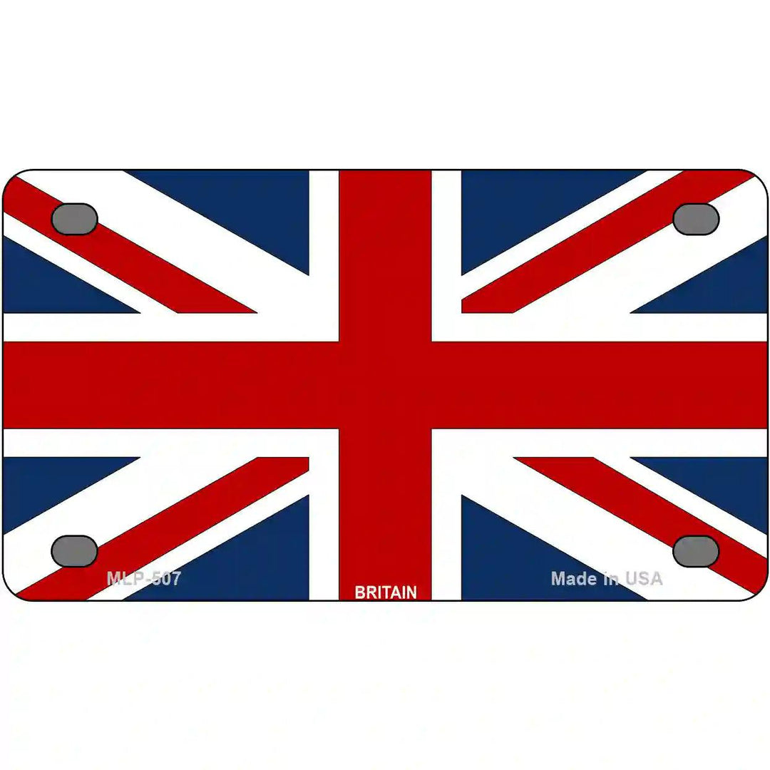 Britain Flag Metal Novelty License Plate 4" x 2.2" (MLP)