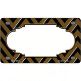 Brown Black Chevron Scallop Metal Novelty License Plate 4" x 2.2" (MLP)