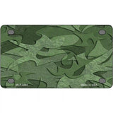 Green Camouflage Metal Novelty License Plate 4" x 2.2" (MLP)