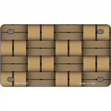 Weave Tan Metal Novelty License Plate 4" x 2.2" (MLP)