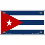 Cuba Flag Metal Novelty License Plate 4" x 2.2" (MLP)