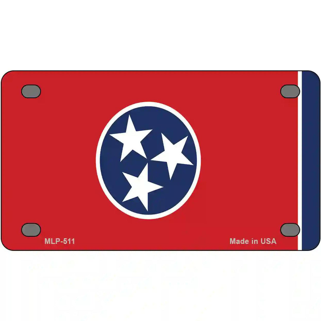 Tennessee State Flag Metal Novelty License Plate 4" x 2.2" (MLP)