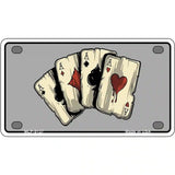 Four Aces Cards Novelty Metal License Plate 4" x 2.2" (MLP)