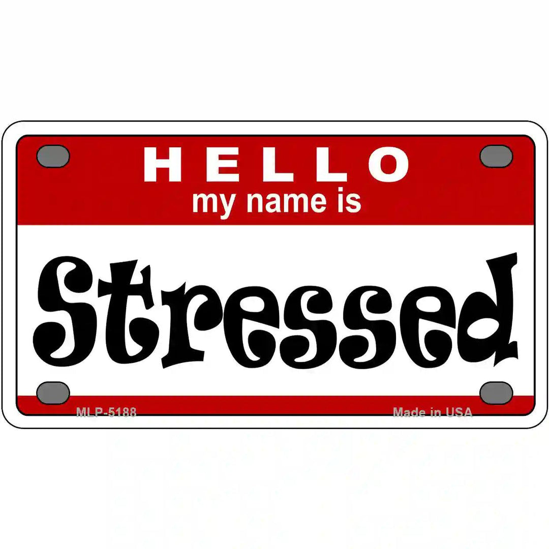 Stressed Metal Novelty License Plate 4" x 2.2" (MLP)