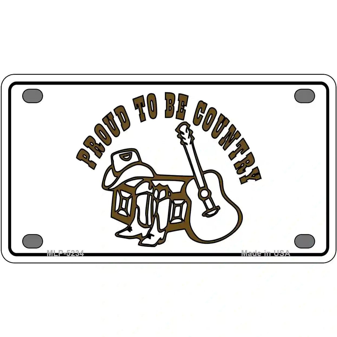 Proud to Be Country Novelty Metal License Plate 4" x 2.2" (MLP)