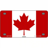 Canadian Flag Metal Novelty License Plate 4" x 2.2" (MLP)
